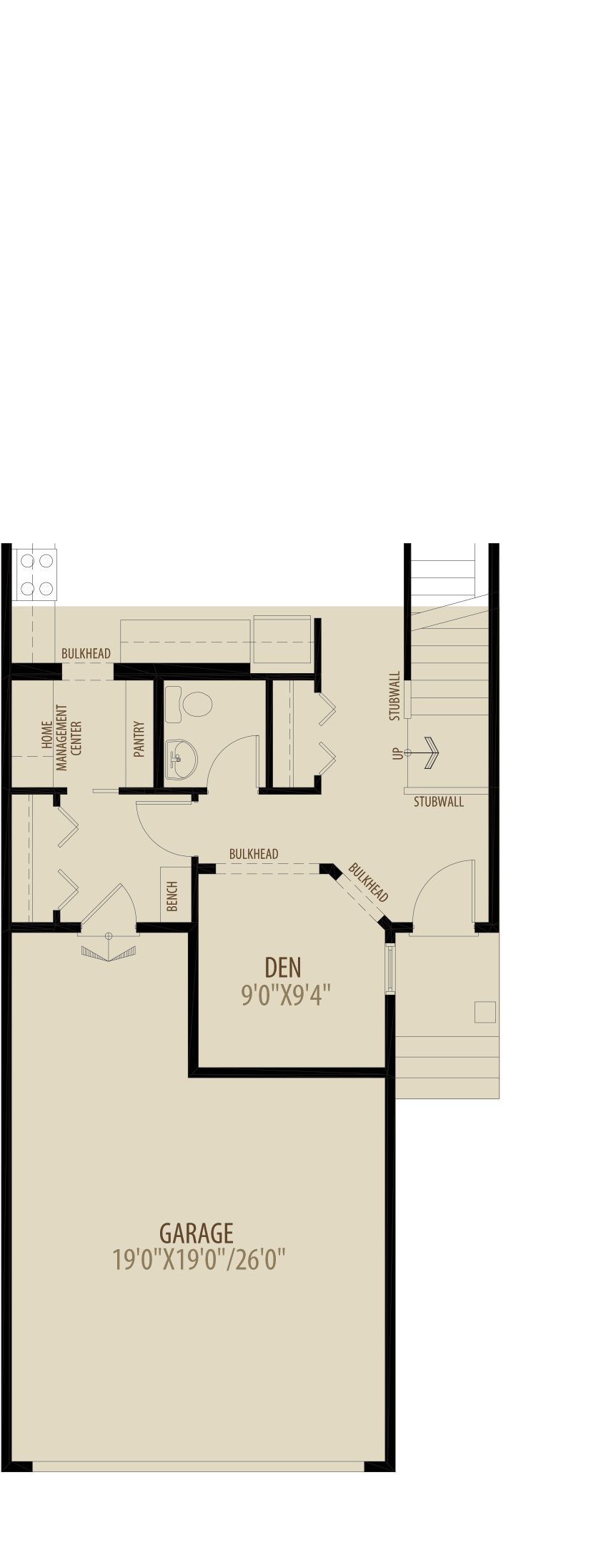 Main Floor Den Adds 70 sq ft