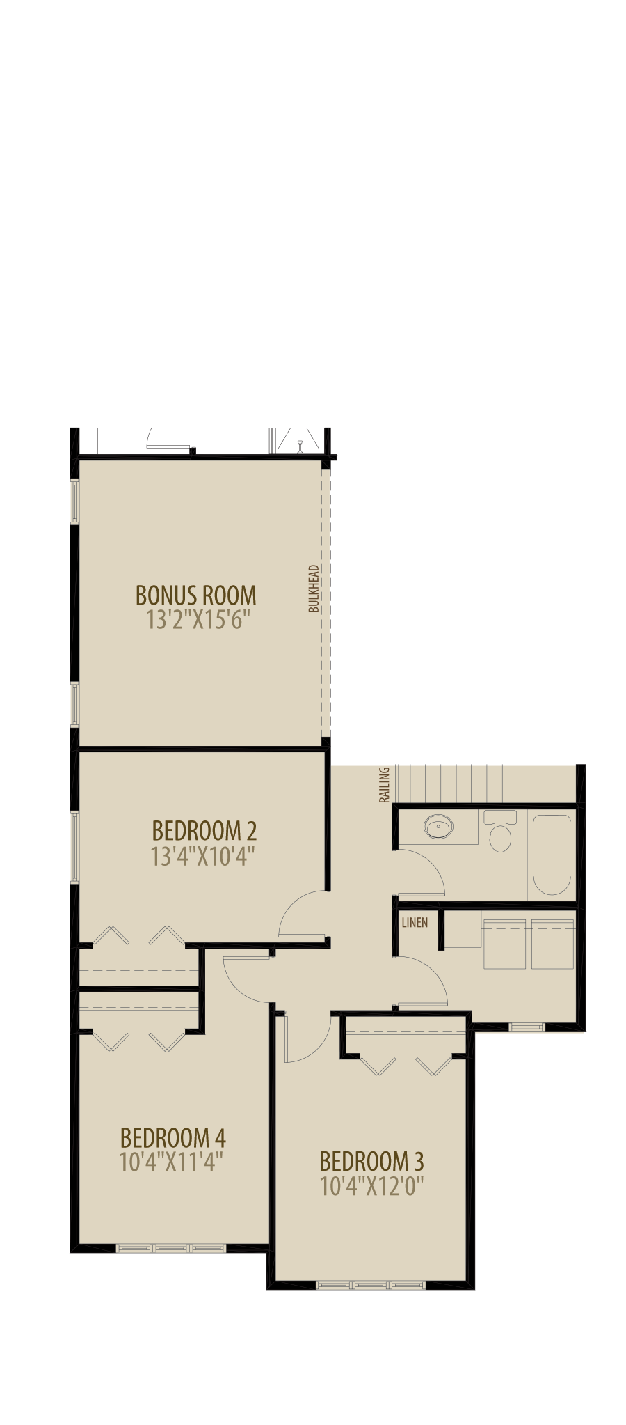 Optional 4th Bedroom adds 136 sq ft