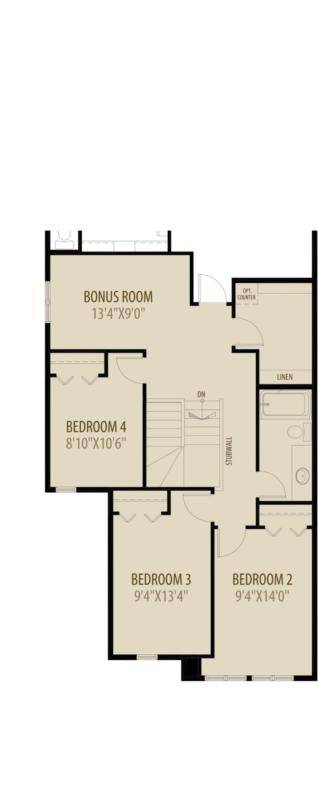 Option 4 4th Bedroom Revised adds 100 sq ft