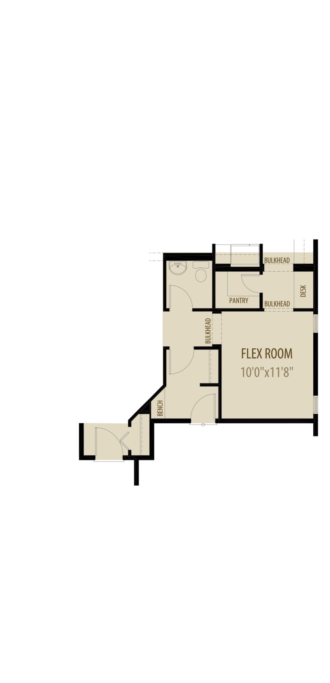 Option 2 Flex Room Adds 165Sq Ft