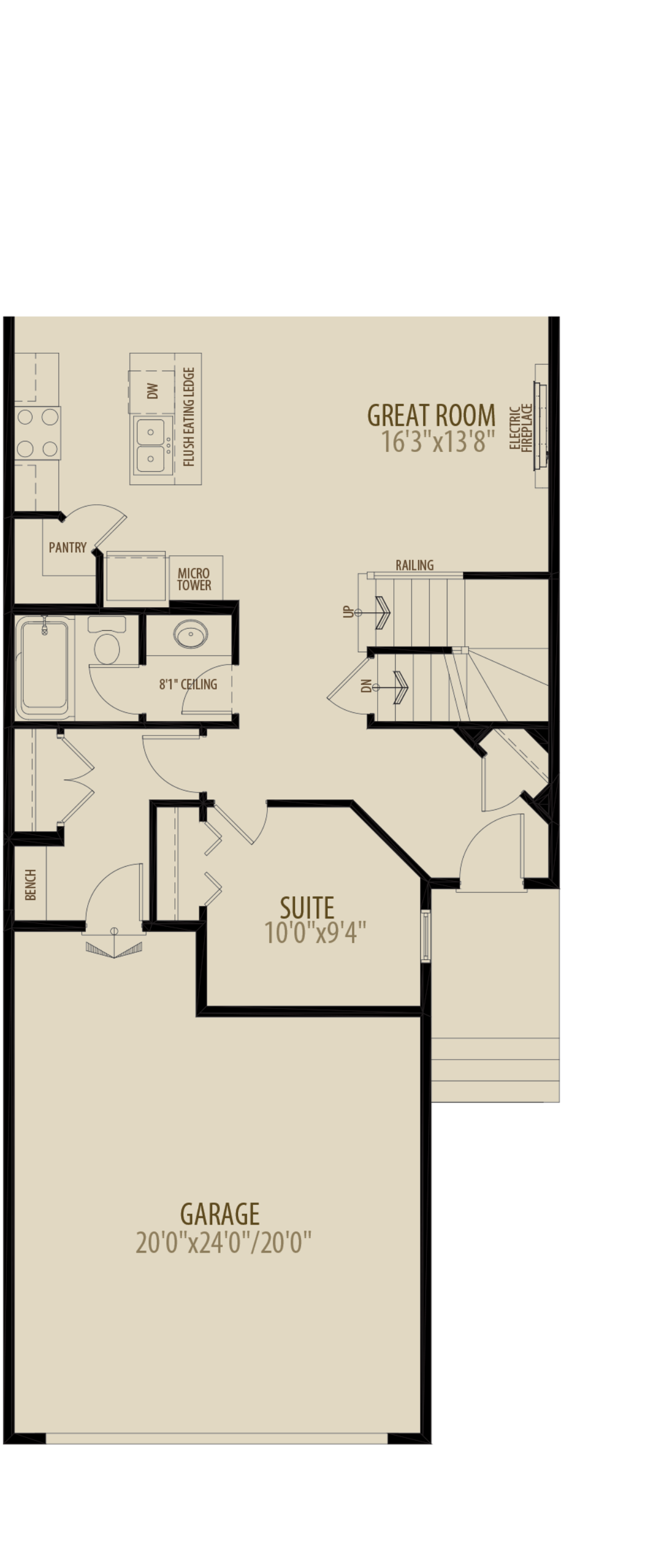 Main Floor Suite (Adds 44 sq ft).