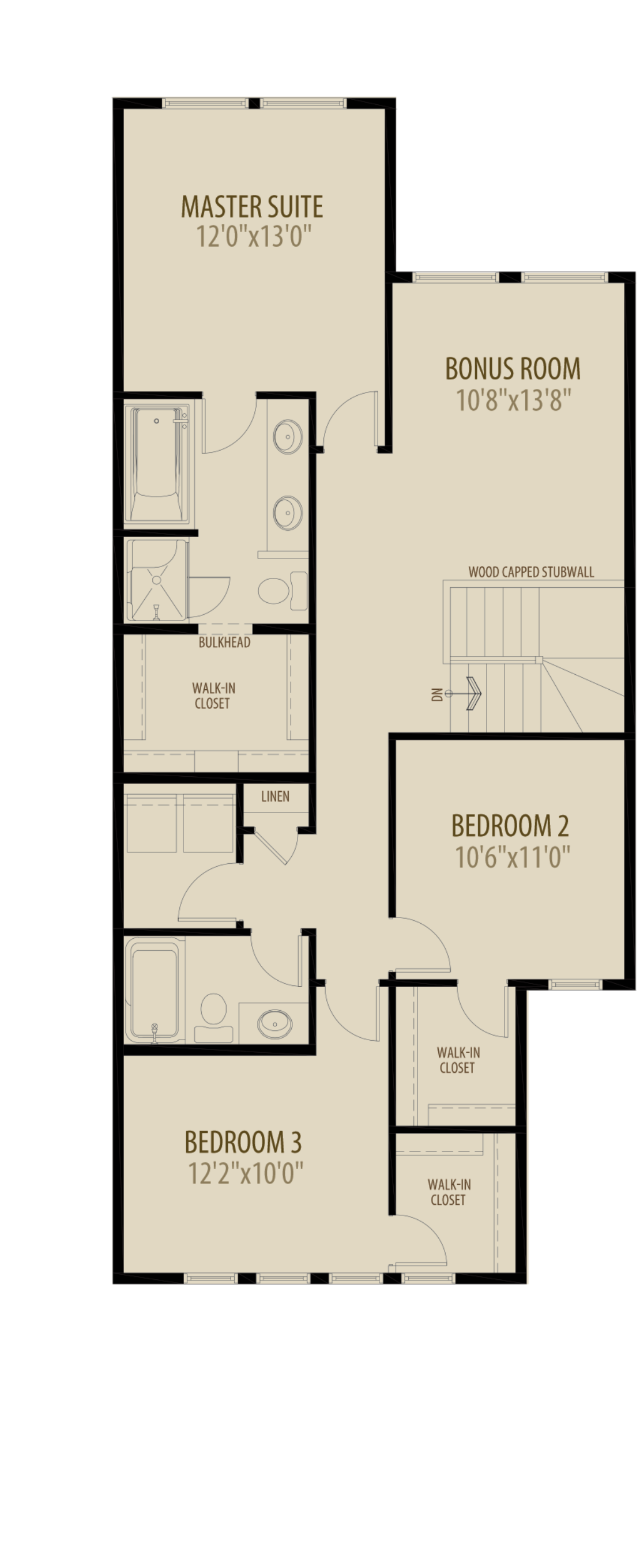 Expanded Bedrooms Adds 46 sq ft