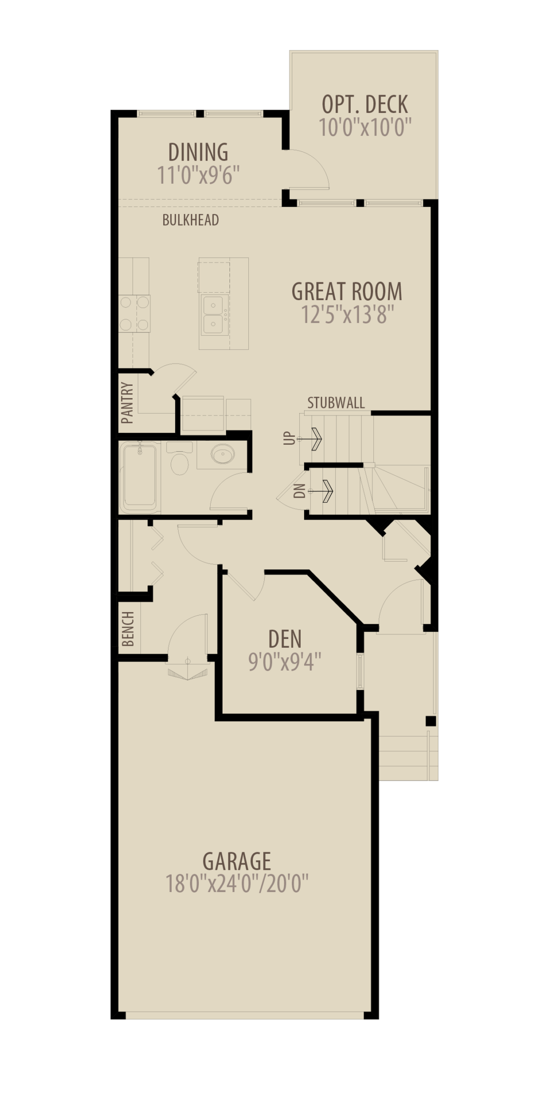 Wexford III Floorplans 141222 Option 3 Main Floor Den adds 40 sq ft